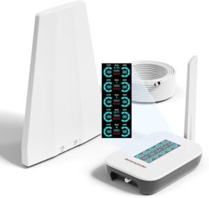 Cell Phone Booster for Home, Smart LCD Display, Cell Phone Signal Booster Up to 5,000 Sq.Ft, Boost 5G & 4G LTE for All U.S. Carriers -Verizon, AT&T, T-Mobile & More,FCC Approved