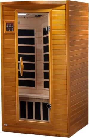 Dynamic Saunas Andora 2-Person Low EMF FAR Infrared Sauna, Canadian Hemlock Wood