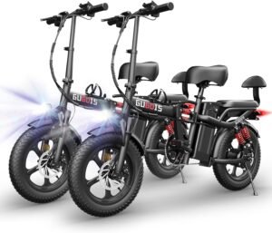 Electric Bike for Adults, 750W/1000W Peak Motor with Max 45/60Miles PAS Range & 28/32MPH EBike, 16″ Folding Electric Bicycles with 720/960Wh Removable Battery