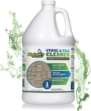 Sheiner’s – Stone and Tile Cleaner, Ready-to-Use Multipurpose Cleaner for Garage Floor Tiles, Polished Stones, Granite Stone, Marble Tile, Slate Tile, and More Concrete Surfaces, 1 Gallon