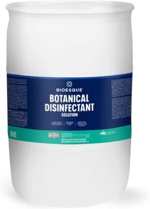 Bioesque Botanical Disinfectant Solution, Heavy Duty Broad-Spectrum Disinfectant, Kills 99.9% of Bacteria, Viruses*, Fungi, & Molds, 55 Gallon (Pack of 1)