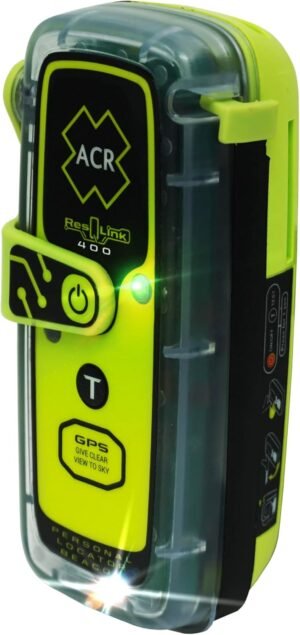 ACR ResQLink 400 – SOS Personal Locator Beacon with GPS and Global Coverage – Designed to Alert Search and Rescue Efforts for Any Outdoor Emergency – Ideal for Hiking, Hunting, Boating, Fishing