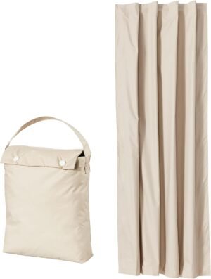 Amazon Basics Portable Blackout Curtain Shade with Suction Cups, 50″ x 78″, 1-Pack, Beige