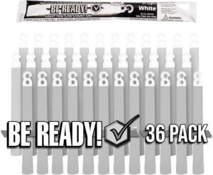 Be Ready – Industrial 12 Hour Illumination Emergency Safety Chemical Light Glow Sticks 36 Pack