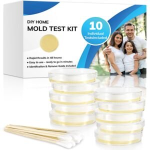 Mold Test Kit for Home, Mold Air Test Kit for Home, Mold Test Kit 48 Hours Results, Mold Detector Tests HVAC Systems and Air Quality, Black Mold Testing Kit Includes Mold Identification Guide(10pcs)