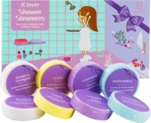 Shower Steamers Aromatherapy Shower Bombs Christmas Self Care Relaxation Gifts for Women and Men Includes Eucalyptus for Shower Bath Salt