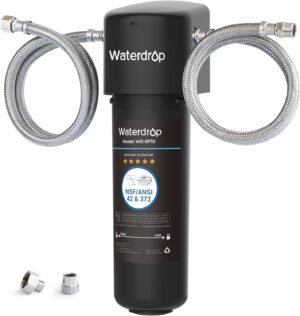 Waterdrop 10UA Under Sink Water Filter System, Reduces PFAS, PFOA/PFOS, Lead, Chlorine, Bad Taste & Odor, Under Counter Water Filter Direct Connect to Kitchen Faucet, NSF/ANSI 42 Certified, 8K Gallons