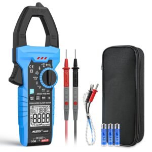 MESTEK Inrush Clamp Meter, 1000A TRMS 6000 Counts Multimeter Voltage Tester Volt Amp Meter with VFD, LOZ Mode, Measuring AC DC Current Voltage Temperature Capacitance Resistance Continuity