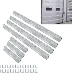 Garage Door Support Reinforcement Strut, Heavy Duty Garage Door Support Bracket Kit for 16ft or 8ft Garage Door, U-Bar Garage Door Support