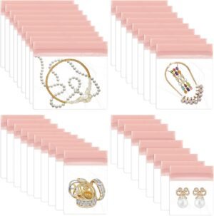 36 PCS Anti Tarnish Jewelry Bags, Mix Sizes EVA Small Jewelry Storage Bags, Jewelry Pouches for Gold and Silver Jewelry, Key, Wrist Watch, Necklace, Earing, Chain Bracelet