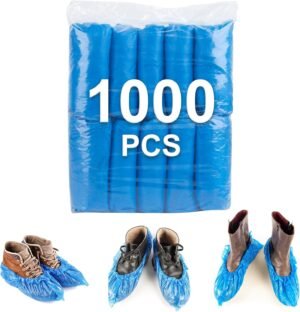 1000 PCS (500 Pairs) shoe covers disposable,booties for shoes covers,disposable shoe covers for indoors,plastic boot covers disposable,suitable for real estate, travel, construction, and workplaces.