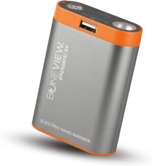 BoneView Electric Hand Warmer Emergency Power Bank with Flashlight – Portable Rechargeable 9900-mAh Battery Pack, Fast Heating Over 8 Hr, Hunting, Fishing, Survival, Camping Gadgets for Men & Women