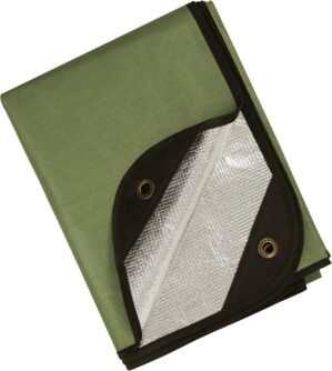 Heavy Duty Survival Blanket -Multifunctional Reflective Tarp Thermal Blanket – 60″ x 83″ Waterproof Sandproof for Camping Hiking Outdoors Multifunctional Emergency Blanket…