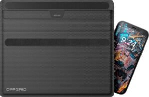 OffGrid Faraday Bags for Phones – Premium EMP Proof Faraday Bags – Device Shielding Data Security for Signal Blocking, Anti-Tracking, Anti-Spying Protection- Black