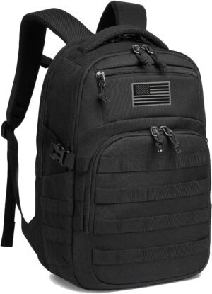 Wotony Military tactical backpack, backpack for men black small tactical assault bag