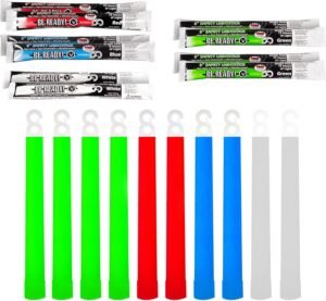 Windy City Novelties (10 Pack) 12 Hour Duration Military Chemical Light Sticks Multi Color Green | Red | White | Blue