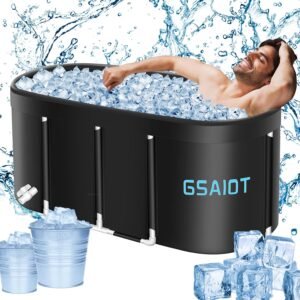 Ice Bath Tub for Athletes Recovery – XL 129 Gal Oval Cold Plunge Tub, Multi-Layer Insulated Ice Bath for Cold Therapy, Portable Durable for Home, Gym, Indoor and Outdoor Use