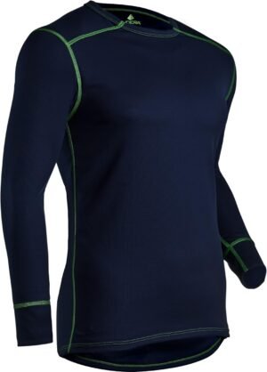 Indera Men’s Mesh Knit Performance Thermal Underwear Top with Silvadur, Navy, Large 41LS