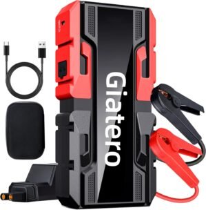 001 4000A Car Jump Starter, 12V Battery Jumper Starter Portable Jump Box(10.0L Gas/8.0L Diesel), Jump Start Battery Pack with 3 Modes Flashlight, Power Bank with USB Quick Charge & Type C Port