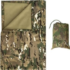 LOOGU Camo Blanket Waterproof Insulation Poncho Liner for Outdoor Camping, Hiking, Hunting, Survival, Backpacking, Picnicking