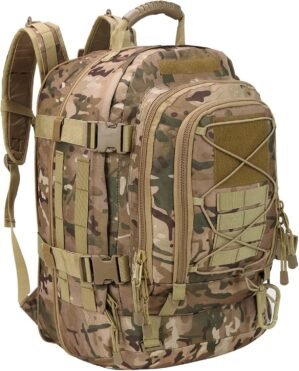 Tactical Backpack Military Hiking Daypack – Molle Backpack for Men 3 Day Assault Pack Bug Out Bag for Camping Travel Army Hunting Gym Rucksack Survival (Camo)