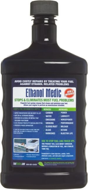 37366 Ethanol Medic Fuel Treatment and Stabilizer for Gasoline Engines, 32-Ounce