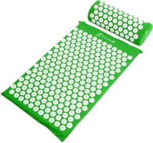 ProsourceFit Acupressure Mat and Pillow Set for Back/Neck Pain Relief and Muscle Relaxation, Blue