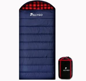 0 Degree Sleeping Bag Cotton Flannel Sleeping Bags for Adults Cold Weather Camping Winter Zero Degree Warm Weather Big and Tall