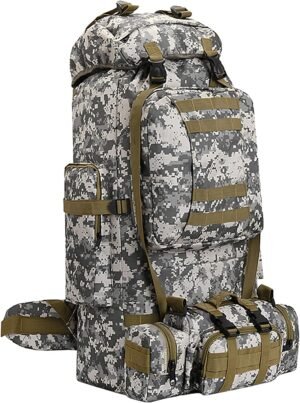 King’sGuard 100L Camping Hiking Backpack Molle Rucksack Military Camping Backpacking Daypack