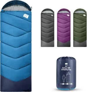 Sleeping Bags for Adults Cold Weather,Portable, Waterproof,Lightweight Sleeping Bag for Tall Girls Boys with Compression Sack for Warm Camping, Hiking, Outdoor & Indoor