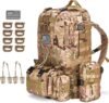 Large Military Tactical Backpack for Men, 40-50L Backpacks for Women, Bug out Bag Army 3 Days Assault Pack Bags Rucksack with Molle System Cp